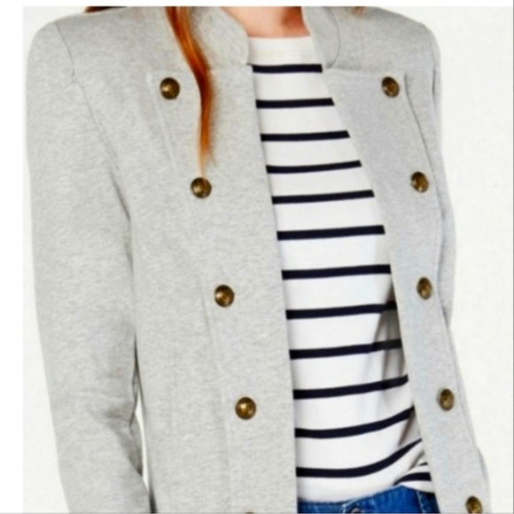 TOMMY HILFIGER MILITARY JACKET GREY SIZE M c7 - Picture 2 of 6